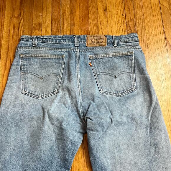 Levis Jeans Mens 38 X34 Vintage USA Orange Tab Light Wash Blue - Picture 2 of 12